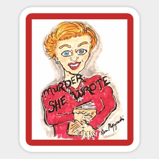 Murder, She Wrote Angela Lansbury Sticker